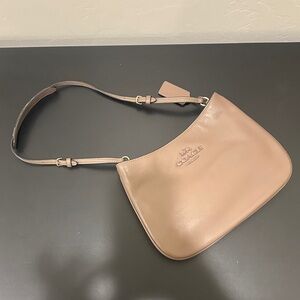 Coach Beige Leather Shoulder Bag